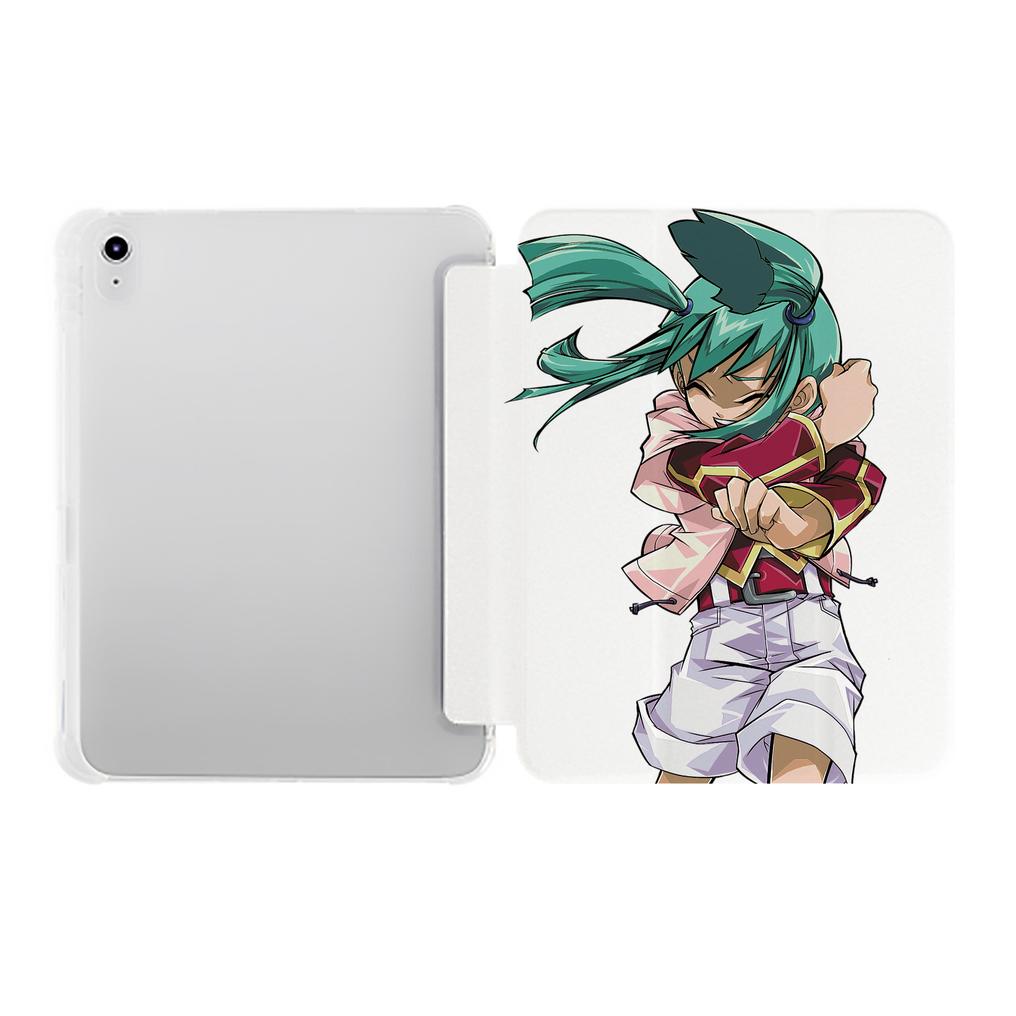 （画像用） 遊☆戯☆王 Yu-Gi-Oh! IPad ケース ペン収納付き 三つ折りスタンド PUレザー×シリコン 対応機種9.5/10.5/10.9インチ
